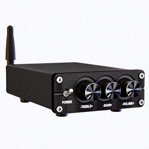 FAZOC Bluetooth 5.0 Stereo Audio Amplifier Receiver 2 Channel Class D TPA3116 Mini Hi-Fi Integrated Amp for Home Passive Speakers 100W x 2 (BT200A)